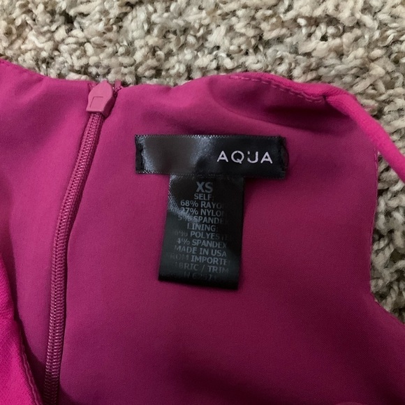 Aqua Mini Cocktail Scalloped Dress Size XS Pink - Picture 3 of 8